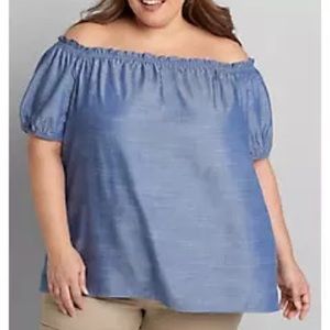 Lane Bryant chambray top